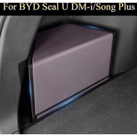 For BYD Seal U DM-i/Song Plus 2020-2025: PU Leather Trunk Organizer - Side Storage Box w/Dust Cover & Tool-Free Installation