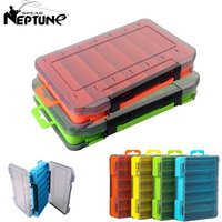 Double-Sided Fishing Tackle Storage Box for Spinners Lure Egi Tool Box Artificial Bait Case Fisherman Accessories Organizer