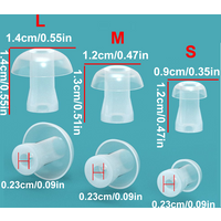 100pcs Ear Cap Cushion for Hearing Aid Earphone in-Ear Eartip Silicone Earphone Covers Replacement Earbud Hearing Aid Accessori