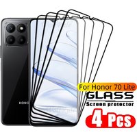 1/2/3/4pcs For Huawei Honor 70 Lite Glass Honor 70 Lite Tempered Glass Full Cover Glue 9H Phone Screen Protector Honor 70 Lite