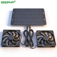 12V Solar fan Solar Charger Exhaust Fan Ventilator Solar Panel Powered Fan Air Extractor for Dog Chicken House RV Greenhouse Fan