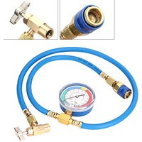 R134A Car AC Refrigerant Charge Hose Kit Recharge Hose with Gauge 1/2’’ Acme Can Opener Tap Dispensing Valve