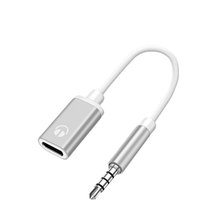 Type C To 3.5mm Headphone Car Stereo Cord Typec Female Flat Head Earphone Type-C Converter Earphone Adapter For Answering Calls