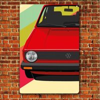 Golf Mk1 Car Metal Poster Tin Sign 20x30cm-aluminum