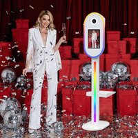 Portable IPad Photo Booth For Party Events Selfie 2-in-1 DSLR Photo Booth Machine Stand With Flight Case ( without IPad )
