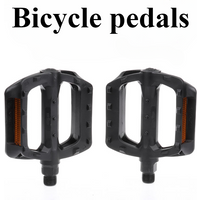 AliExpress NONE Couple Black Antiskid Damping Solid Non-vulnerable Nylon Material Pedals Mountain Bike Widening Anti-skid Road Bike Parts