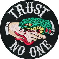 1PC Trust Me No One Embroidered Patch Betrayal Inspiring Badge DIY Gift Iron On Patches For Clothes Cap Jacket Trucker Hat