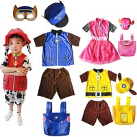 Anime Dog Patrol Kids Cosplay Costume Marshall Chase Skye Zuma Rubble Summer T-shirt Shorts Patrol Uniform Halloween Costume