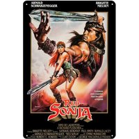 e1,Red Sonja arnold schwarzenegger Movie Metal Poster Tin Sign 20x30cm