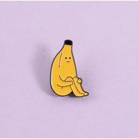 Cute Cartoon Anime Sad Banana Man Enamel Pins Humor and Funky Brooches Lapel Badges Jewelry Gift for Friends