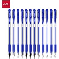 Deli 12-Pack Gel Pen Set 0.5mm Ballpoint Black Blue Red Ink Colors Writing Tools for School Office Stationery Supplies
