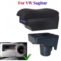 High-quality Car Armrest Box For Volkswagen VW Sagitar Golf 6 Golf 5 Mk5 Mk6 Leather Arm Rest Center Console Storage USB
