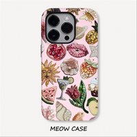 Planet Floral Pattern Phone Case for iPhone 17 16e 16 15 14 13 12 11 X XS XR 7 8 Air Pro Max Plus Luxury Double-layer Back Cover