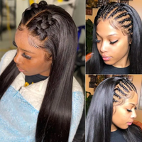 34Inch 13X6 Wear And Go Glueless Straight Wig Pre-Cut Lace Wig Preplucked Jessenia Brazilian Straight Human Hair Wig 13x4 13x6 Straight HD Frontal Wig Lace Front Human Hair Wigs For Women