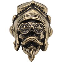 Pilot Helmet Skull Head Brass Knife Bead Outdoor EDC Umbrella Rope Pendant DIY Paracord Woven Bracelet Accessories Lanyard Charm