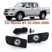 Fog Lights for Mazda BT-50 BT50 UN Series I 2006-2008 front bumper Spot Lamps with wiring Kit set assembly pair Black Cover