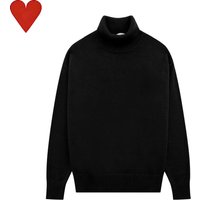 Thickened Winter Knit Sweater Pullover Casual Trendy Heart Shaped Red Peach Colored A Love Heart Sweater For Men Women