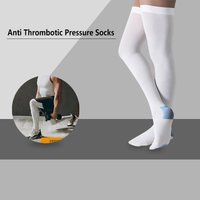 1Pair Ted Hose Thigh High Anti Embolism Compression Stockings for Women & Men, Surgical Compression Stockings, 15-21 mmHg