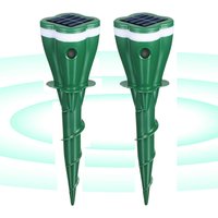 Solar Ultrasonic Animal Repellent Outdoor Motion Sensor Deer Repellent Devices Squirrel Rabbit Deterrent for Yard Garden Lawns