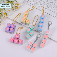 【Portable Keyboard Clicker Fidget Keychain Set Buttons For Sensory Stress Relief Ideal For Office Travel Toy Bag Pandent】