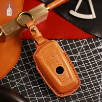 Leather Car Key Case Cover Fob Protector Keychain Accessories for BMW Series 3 F20 F30 F10 F22 F01 X3 X4 X5 X6 Keyring Holder