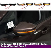 2 stücke Fließende Spiegel Dynamische LED Blinker Licht Auto Styling Für Peugeot 208 2008 12-22 Citroen C3 MK3 C4 Kaktus Opel Corsa F