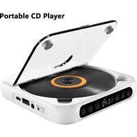 Portable CD Player Bluetooth Rechargeable Battery Mini CD Walkman Music Player Home Audio