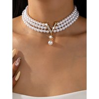 Elegant Summer Luxury Imitation Pearl High-End Women's Jewelry Necklace
