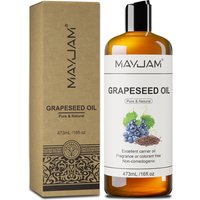 MAYJAM 473ml Carrier Oil Castor Vegetable Glycerin Grapeseed Jojoba Fractionated Coconut Body Oil for Skin Care Massage