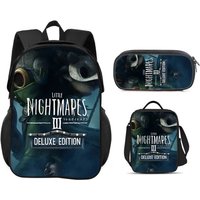 Little Nightmares backpack, pencil case, ice pack, 3Pcs set, cartoon print, for both male and female students attending school