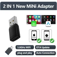Mini Bezprzewodowy Adapter CarPlay Android Auto Dongle Bezprzewodowy Wifi 5.8G Automatyczne Połączenie Box Dla iPhone'a Telefonów Android Do Volvo Benz VW
