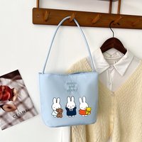 Cute Rabbit Miffy Pu Handbag Women Daily Commute Tote Bags Cartoon Bunny Girl Portable Phone Pouch Female Shoulder Sling Bags