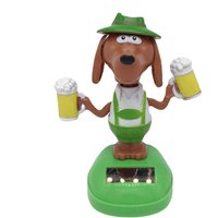 Car Decoration Bobble Head Toy Solar Powered Dancing Dog Solar Dashboard Doll Decoration Cute Dog Swinging Dancer Toy for Gift