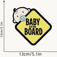 AliExpress NONE Baby On Board Sticker Reflective Cartoon Waterproof for Rear Window Bumper