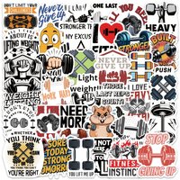 54pcsDumbbell stickers Fitness Motivation Stickers Personalized Creative Graffiti Notebook Decoration Stickers