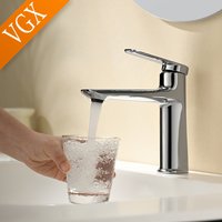 VGX Bathroom Faucets Basin Mixer Gold Sink Faucet Gourmet Washbasin Tapware Hot Cold Water Tap Brass Crane Chrome Grey Faucet
