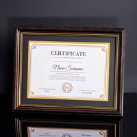 Black Gold Card Certificate Frame A4 Display Frame Photo Frame Patent Certificate Three Good Students Award Frame Tabletop