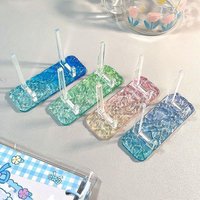 Acrylic Display Stand, Badge Water Ripple Holder, Badge Display Rack, Desktop Card Holder