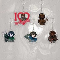 Acrylic Fanart Ticci Toby Keychain Cute Horror Creepypasta Anime Keychains for Accessorie bag Pendant Fans Friends Gift