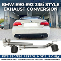 Dual Exit Muffler Tip For BMW E90 E92 2006-2012 325i 330i 328i, 335i Style Conversion Exhaust Pipe 304 Stainless Steel Tailpipe