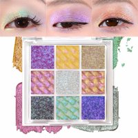 JUR MORNIER 9 Color Multichrome Eyeshadow Palette Shimmer Chameleon Eye Shadow Waterproof Vegan Cruelty Free Eye Makeup
