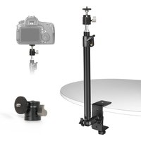 Desktop Clip Tripod Standing Desk Monitor with 1/4"Screw Ball Head Table Fixture Ring Light Adjustable Bracket Stand DSLR Camera