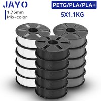 JAYO 3D PETG/PLA/PLA PLUS Printer Filament 1.75mm 5.5KG 100% No Bubble Non-Toxic 3D Printing Materials for 3D Printer&3D Pen