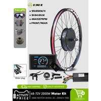 AliExpress schuck MTX39 Ebike Conversion Kit 48V-72V 2000W With Color Display Front/Rear Rotate Brushless Hub Motor Wheel for Electric Bike Kit