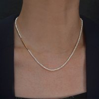 Minar French Rice Freshwater Pearl Beads Beaded Necklace for Women 14K Real Gold Silver Plated Copper Strand Chokers Wholesale