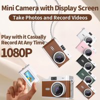Retro Digital Camera 1080P Video Recorder LED Fill Light Keychain Camera 0.96 Inch IPS Screen Portable Mini digital Camera