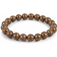 Handcrafted Pear Aroma Wrist Bracelet – Warm Brown Beads, 8mm & 10mm Sizes, Elegant Oriental Design