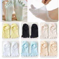 Men Women Slipper Toe Socks Mesh Hollow No Show Ankle Short Socks Sports Sweat-Absorbing Cotton Breathable Five Finger Boat Sock