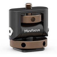 Camera Phone Cage Monitor Mount with Cold Shoe 360° Swivel 120° Tilt Mount Holder, Aluminum 1/4" Mini Ball Head Hot Shoe Adapter