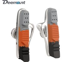 Road Bike Alloy C/V-Brake Pads W/ 55mm Detachable Rubber Inserts Low Noise All Weather Use Alloy Steel Wheel Rim Braking Blocks